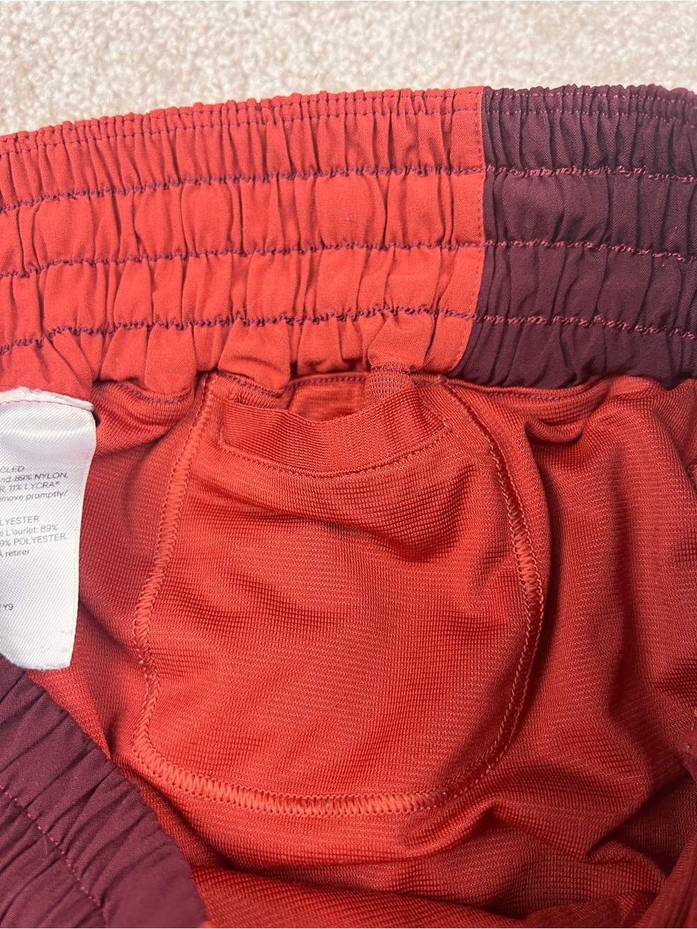 Lululemon Hotty Hot Short Women’s 4 Red Merlot Colorblock Athletic Running Lined - Picture 8 of 12